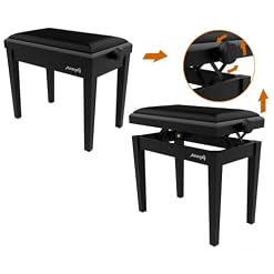 Audibax KB600 Black – Banc de piano ou de clavier – Banc de piano pliable très résistant – Hauteur réglable de 47,5 à 56… - Les Beatles, Paul McCartney, John Lennon, RIngo Starr, George Harrison Audibax KB600 Black - Banc de piano ou de clavier - Banc de piano pliable très résistant - Hauteur réglable de 47,5 à 56… – Image 6