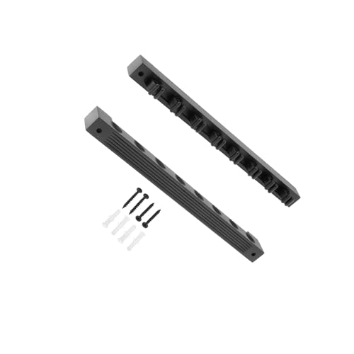 Porte-queues de billard en bois structure murale robuste 8 clips - 4