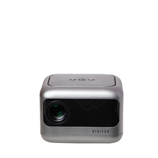 Visitek V6 Miracast HD 720p (1080p Support) | 3300L (390 ANSI) with 210 " (5.3m) Large Display LED Projector | AV, VGA, 2XHDMI, USB, mSD, Audio Out, WiFi for Casting only | ( V45V62 ) ( Black )