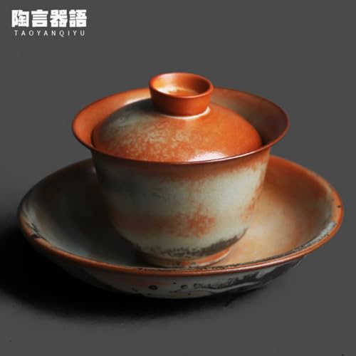 Gaiwan texturizado con efecto de transformación de horno para té tradicional Q-Q1991 2