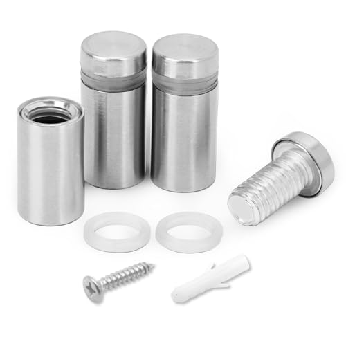 Image of 40pcs Standoff Screws (1 /2 in. Dia x 3 /4 in. Total Length), Stainless Steel Advertising Scews. Wall Mounting Standoff Screws for Acrylic Frame, Sign and Pictures (1 /2 in. Dia x 3 /4 in. L)