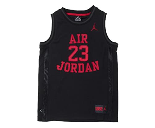 Nike Jordan Boys Youth Classic Mesh Jersey Shirt (Black/Red, XL(13-15YRS))