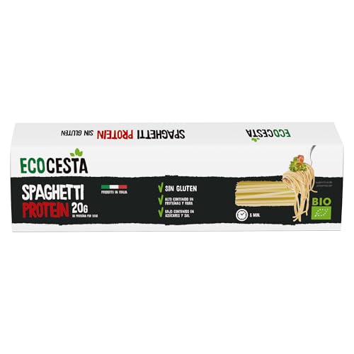 ECOCESTA MEJÓR CADA DÍA - Espaguetis Protein Bio Sin Gluten – Alta en Proteínas Vegetales, Ecológica y Vegana – Ideal para Dietas Fitness y Saludables – 250 g
