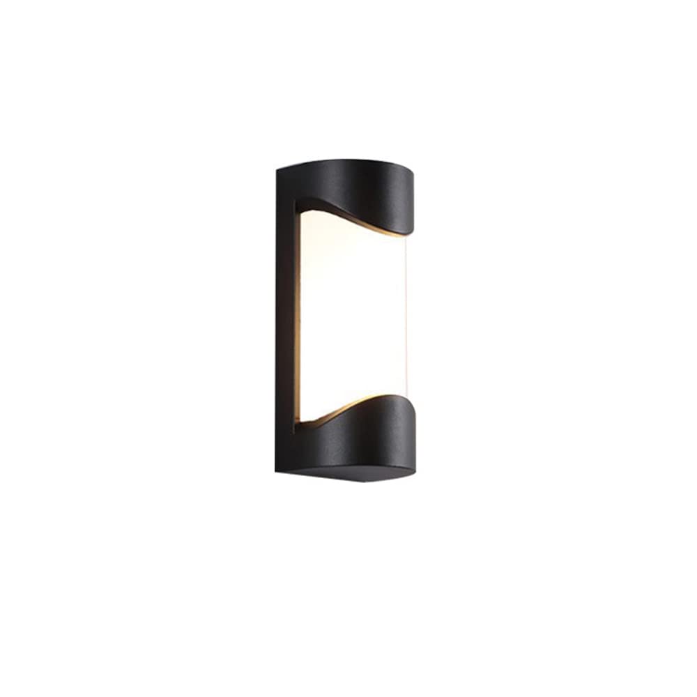 Lanterne murale extérieure noire LED pour entrée et balcon moderne