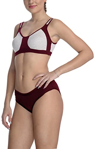 Image of StyFun Cotton Blend Sports Sets, Lingerie Set for Women, Combo Everyday Bra Panty, See Main Image to Check How Many Sets You Will Get