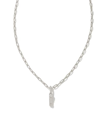 Kendra Scott Crystal Letter Short Pendant Necklace, Fashion Jewelry for Women