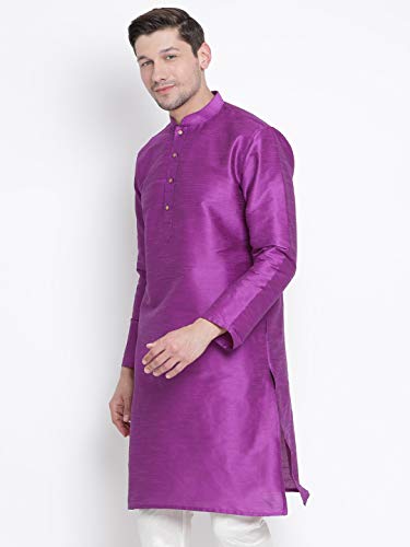 Image of VASTRAMAY Men Light Blue Cotton Kurta Pyjama and Dupatta Set (VASMKWH000nPCWHnD5AQ 36) | Independence Day
