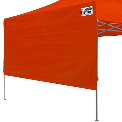 Image of Eurmax USA 10x4.8 Pop Up Canopy SunWall-UV Protection for Tents,Blocks Sunlight&Wind,Water Resistant Side Wall Only,Easy Hook & Loop Installation,Fit for 10FT Straight Leg Shelters&Gazebo,Orange