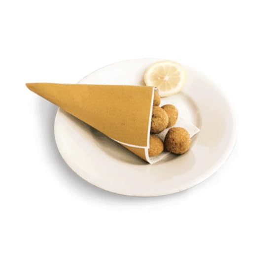 Coni per Fritto in Carta Paglia, 17,5x25 cm e 22x31 cm, con Carta Assorbente Interna (250 gr - 22 x 31)