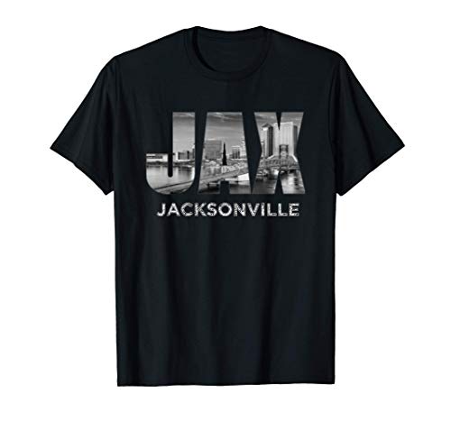 JAX Jacksonville Florida Skyline Art The Sunshine State Gift Camiseta