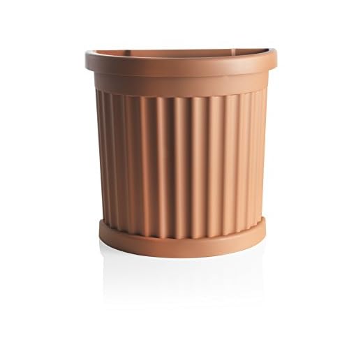 Bama 30900 Vaso Roma con Sottovaso, Terracotta, 52x27x49 cm