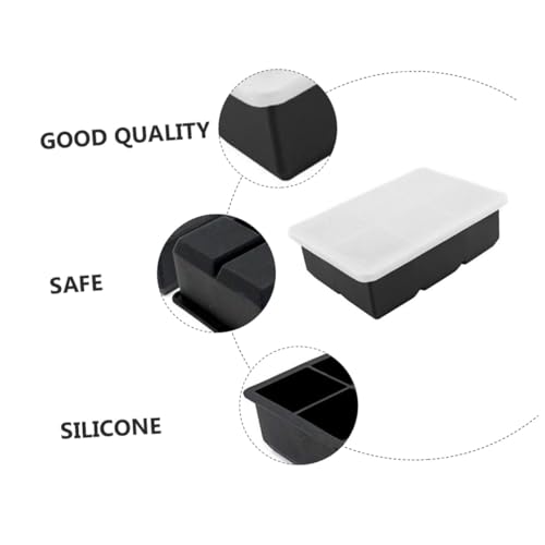 Molde reutilizable de silicona para cubitos de hielo con tapa miniatura 4