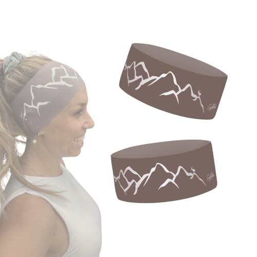 Bergwelten Outdoor Stirnband: Atmungsaktiv & rutschfest | Ideal für Sport Outdoor & Abenteuer (Kastanie)