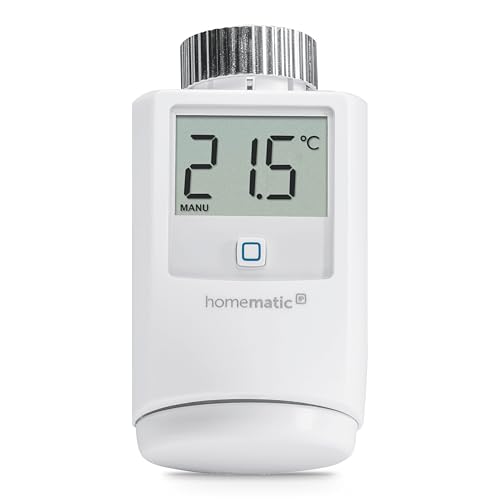 Homematic IP Heizkörperthermostat, Smart Home, digitaler Thermostat Heizung, Heizungsthermostat, Steuerung per App, Alexa & Google Home, einfache Installation, Energie sparen, 140280A0