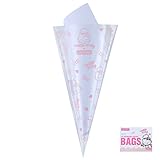 CHEFMADE Hello Kitty Pastry Piping Bag, 13.6 Inch 12Pcs Disposable Pastry Bags Extra Thick Anti-Burst Piping Bags for Cream Frosting Cookie Cake Decorating Tool