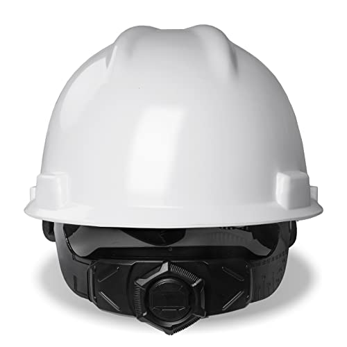 Andanda Hard Hat, White Hdpe Construction Hard Hats For Men, Safety Helmet With 6 Pt. Self Adjustable Ratchet Suspension For Safety Work, Ansi Z89.1 #TOP1