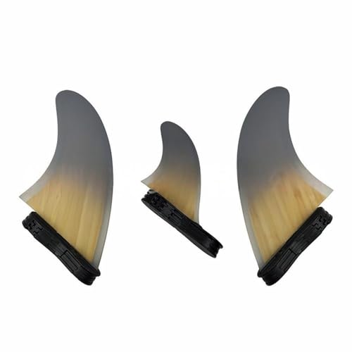 Gouvernail de queue de surf dégradé en cuir et bambou