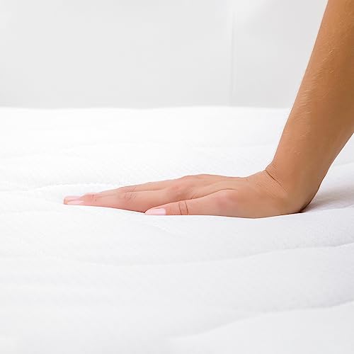 Cecotec Colchón Viscoelástico y Enfundable Flow Original 90x190. 3 Capas, Altura 25 cm, Firmeza Alta, Núcleo Perfilado de Espuma HRC2+, MorphoAdapt+, Fresh & EasyClean