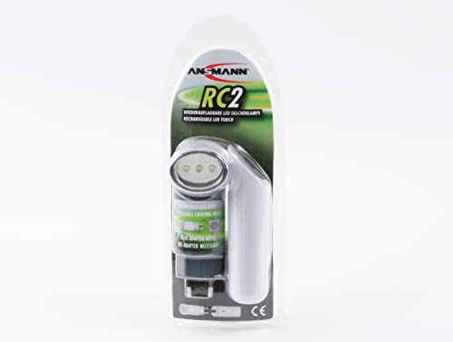 Ansmann Taschenlampe RC 2 Akku-Taschenlampe mit schwenkbarem Lampenkopf