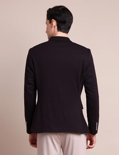 Image of Arrow Men's Regular Fit Checkered Blazer - Single Breasted, Button Closure Stylish Blazer for Men