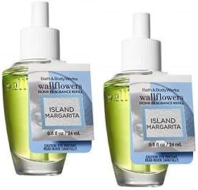 Bath and Body Works 2 Pack Island Margarita Wallflowers Fragrance Refill. 0.8 Oz