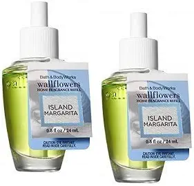 Bath and Body Works 2 Pack Island Margarita Wallflowers Fragrance Refill. 0.8 Oz