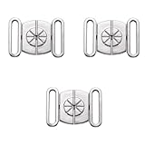 Lizihengpi 3 pieces Bikini Fastene Metal Bikini Clasp silvery Bikini Bra Closure Underwear buckle (Flower)