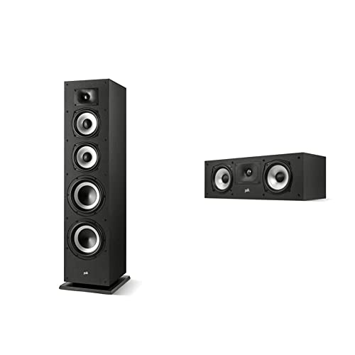 Polk Audio Monitor XT70 Tower Speaker and XT30 Center Channel Speaker - Hi-Res Audio Certified, Dolby Atmos & DTS:X Compatible