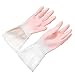 Guante Fregar Platos, Guantes De Silicona Mágicos con Fregador, Guantes De Cocina, Guantes Reutilizables, Guantes Resistentes Al Calor para Cocina, Baño, Coche, Mascota Rosa