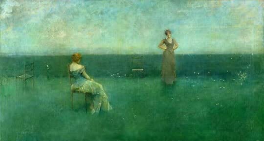 Toile The Récitation Wilmer Dewing 50x70cm pour créer une ambiance artistique dans votre bureau
