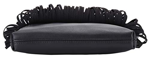 Image of B BRENTANO Vegan Fringed Crossbody Bag with Studs