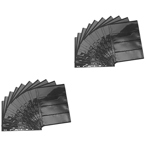 STOBOK 20 Folhas Fichário Preto Selos Postais Moeda Folha Solta Suprimentos Para Coleta De Selos Sup