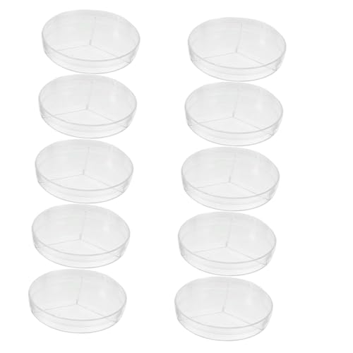 SOLUSTRE 10pcs Round Plastic Lab Plates Cell Culture Dishes Culture Educational Professional Use