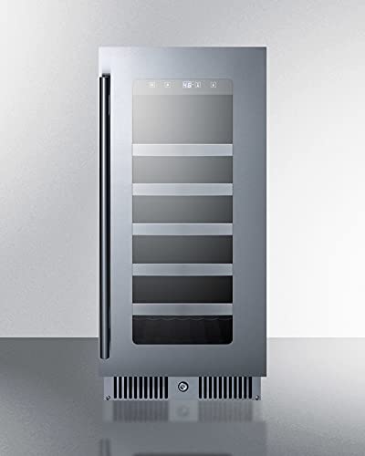 Summit Appliance CL155WC 3.2 cu ft Wine Cooler Stainless Steel