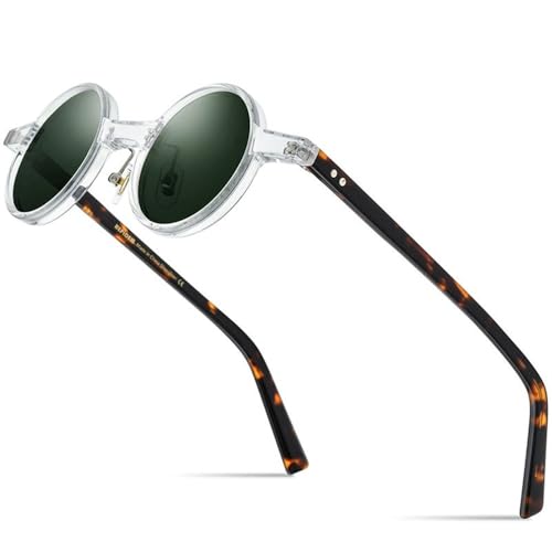 Lunettes de soleil rétro petites rondes pour terrasses et sorties d'été