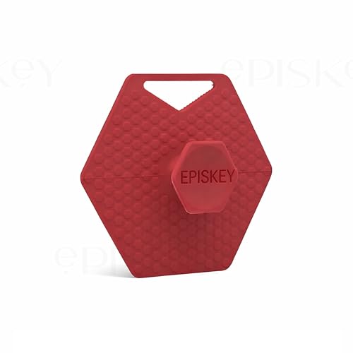 Image of Episkey Body Scrubber - Exfoliates & Deep Cleans - Silicone Shower & Bathroom Accessory with Bespoke Bristles and Ergonomic Handles (Burgundy)