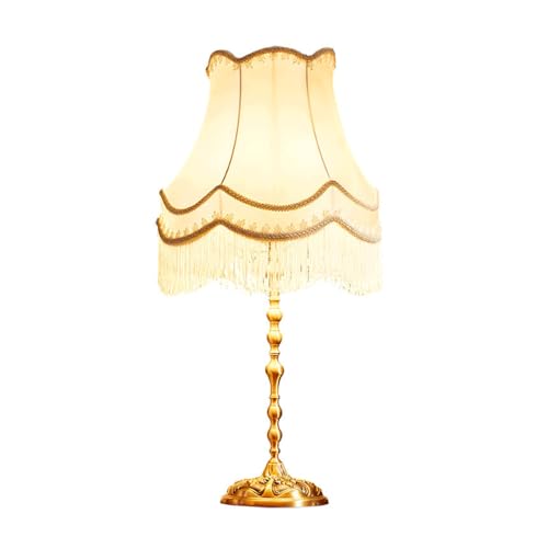 Lampe de bureau romantique en tissu cuivre français luminaire table salon