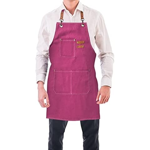 BOOWEN Adjustable Kitchen Apron with Pockets Cover