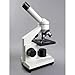AmScope M110 Series Cordless LED Metal Frame Compound Microscope - 40X-1000X Magnification - Features Coarse Focusing Knobs - Includes 10-Piece Prepared and Blank Glass Microscope Slides