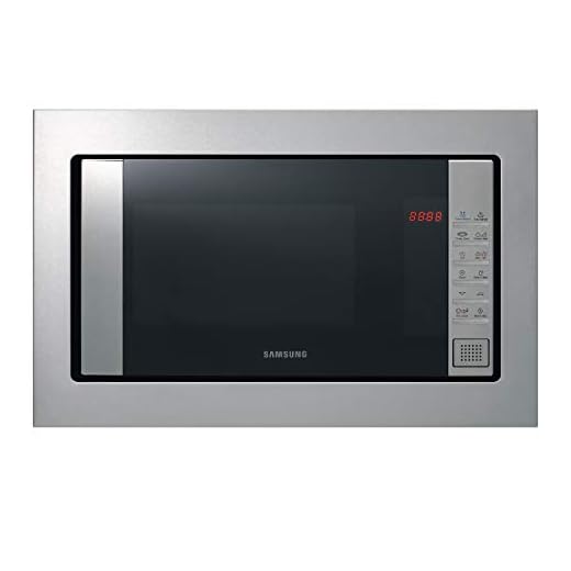 Samsung FG87SST/XEC Microondas de Integración Con Grill, 23 Litros de capacidad, Interior Cerámico Enamel, Potencia 800W/1100W, Acero Inoxidable, Sistema de ondas TDS, Limpieza Vapor Steam Clean