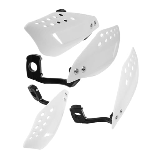 Protège-mains pour motos YARNOW blancs contre le vent et les chocs sur guidon de VTT tout-usage