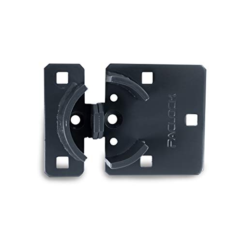 Image of PACLOCK's PL775 Hockey Puck Short Hasp, Padlock & Keys Not Included, Puck-Mountable w /Extra Security Features, No Backplates, Grey PC