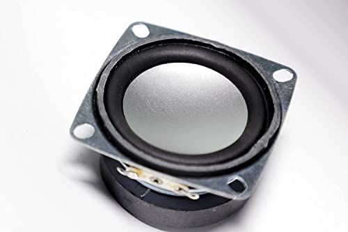 Image of SP Electron Pack of 2 Pcs 4 Ohm 3 Watt 2 Inch Square Silver Cone Subwoofer Speaker for Multipurpose Uses.