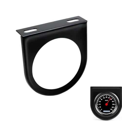 Icyfond Single Gauge Mounting Panel, 52mm 2.1" Universal Single Gauge Meter Mount, Single-Hole Car Meter Bracket, Metal-Gauge Pillar Bracket, Universal Automotive Steel Under Dash Mounting Brackets