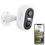 LAXIHUB 2K Battery Security Camera Outdoor Wireless,Indoor&Outdoor CCTV Camera,2 Spotlights,AI Detection,Two Way Talk,IP65,Colour Night Vision,5200mAh Battery Life,Works with Alexa & Google(W2)
