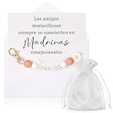 Hestya Regalo Madrina Quieres Ser Mi Madrina Llavero de Madrina Tarjeta Gracias Madrina con Sobre Regalo Sorpresa para Anuncio Bautizo Confirmación Navidad Cumpleaños (Madrina Excepcionale)