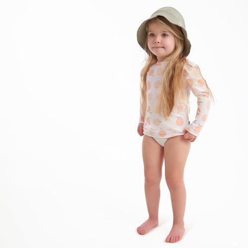 Gerber Baby and Toddler Girls Long Sleeve Swimsuit, Peaches, 12 Months - image 2