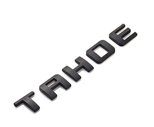 4X Oem Black Tahoe Plus Lt Nameplate Emblems Alloy Letter Badge For Gm 07-16 Tahoe Glossy Shiny (Matte Black) #TOP3