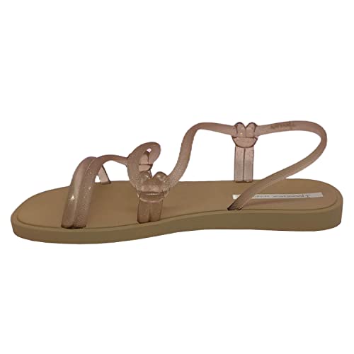 Ipanema Sempre Nova Solar Mais Sandália Rasteira Feminino, Bege (Glitter), 36