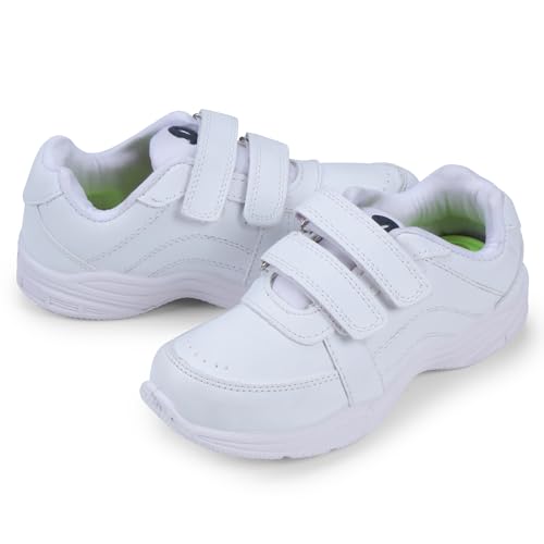 Image of DOCTOR EXTRA SOFT Unisex-Child /Kids Black & White Kids Shoes with Memory Foam Cushion & Anti-Bacterial Technology| Ideal for School,Formal,Casual,Uniform,Running| Comfort & Durable Boys & Girls D-3001